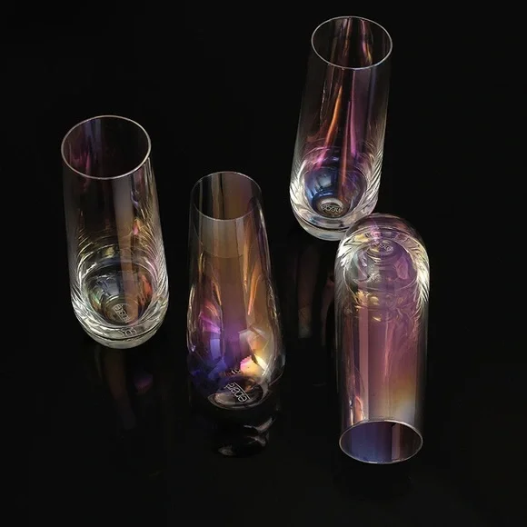 NIB Eparé Iridescent Champagne Flutes (Set of 4) - Picture 4 of 14